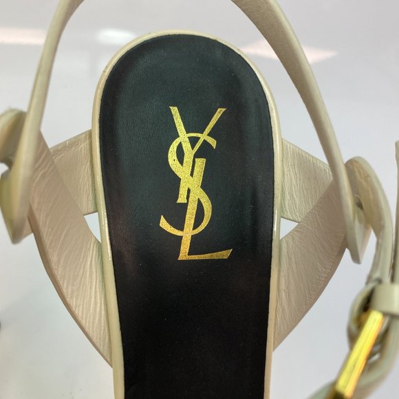 🌷❤️‍🔥FINAL SALE 🔥 NO OFFERS🌷💥Saint Laurent Tribute Patent Sandal 40.5 - Picture 7 of 11